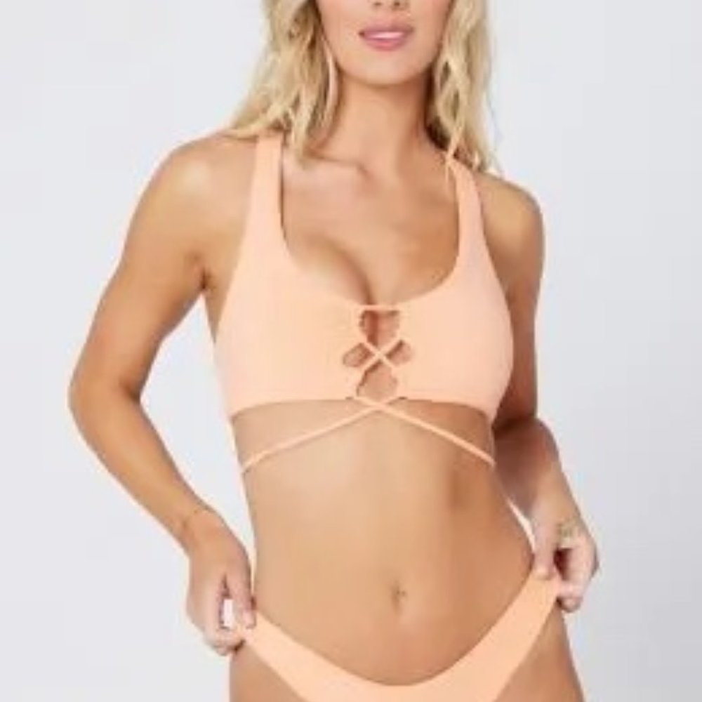l*space Tangy Terry‎ Dax Bikini Top Medium NEW